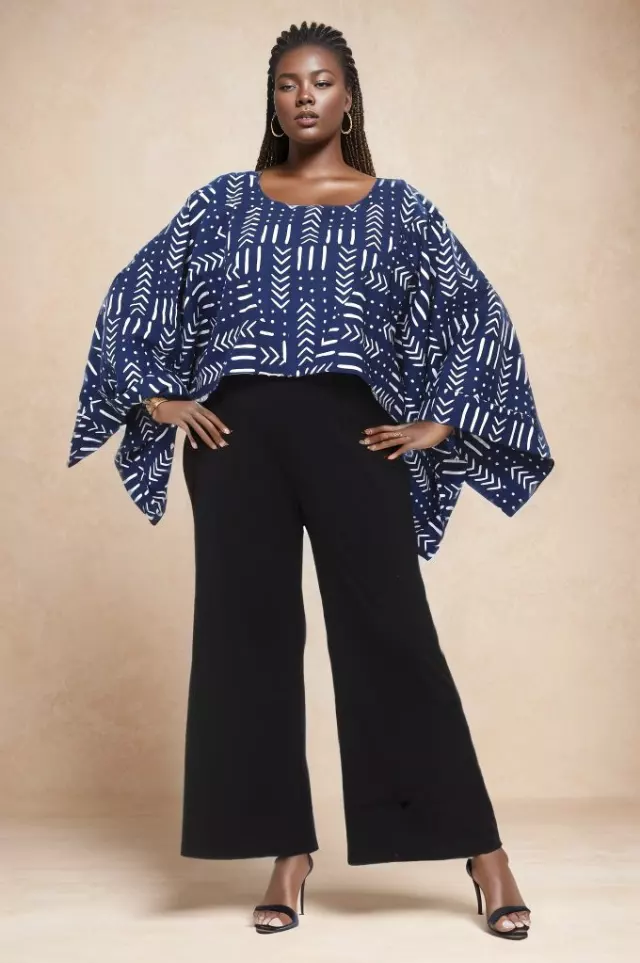 7799T - Ankara Print Top in Twill Fabric (3 PCS PRE-PACK) - $15.00 Each
