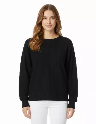 Stripe Detail Sweater #02 — Black / S/M-L/XL