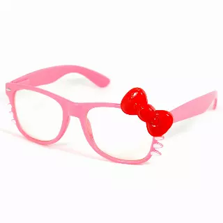 Children's Novelty Reading Glasses with Side Bow and Whisker Details P1836C