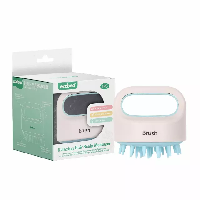 Wet And Dry Hair Scalp Massager Exfoliator for Hair — Mint