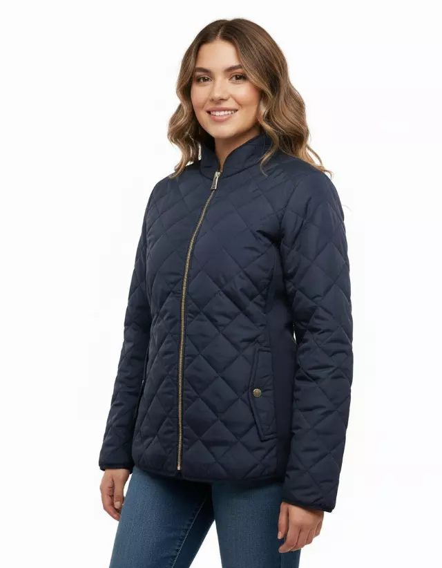 Ladies Jacket with Sherpa Lining — Navy Blue / S-M-L-XL