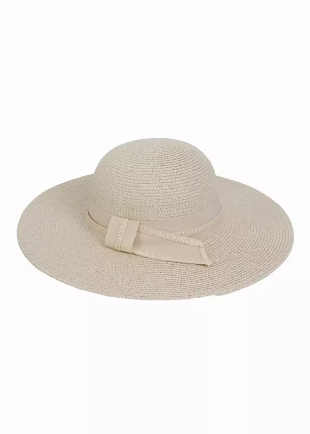 Magid Ribbon Straw Floppy Hat — NATURAL