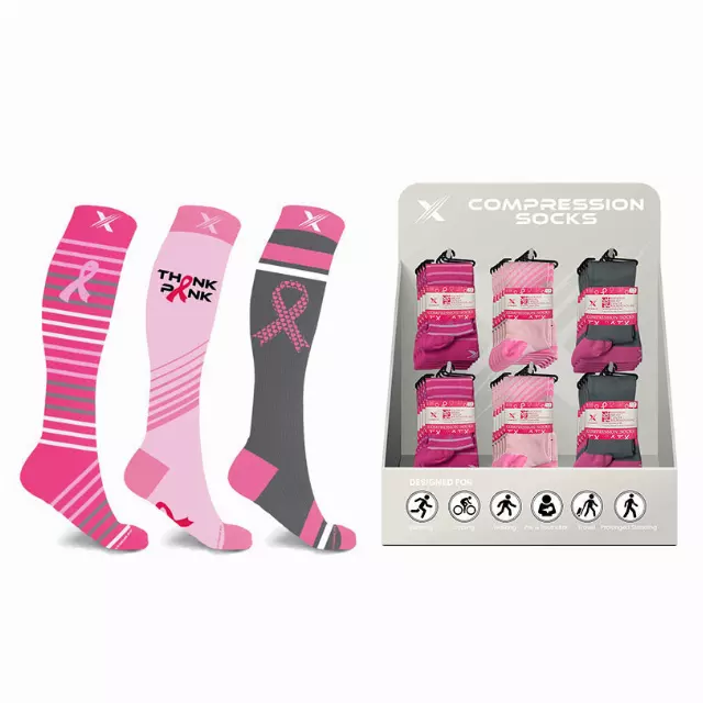24-PAIRS BREAST CANCER SOCKS WITH FREE DISPLAY · #24-pairs-breast-cancer-s
