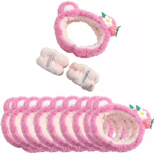 Totemica Spa Headband & Wristband Strawberry - Wholesale 10 Units (TBR26-A20-2)
