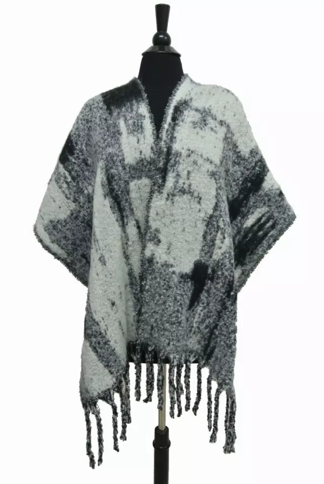 BF150 Pattern Winter Scarf — Black