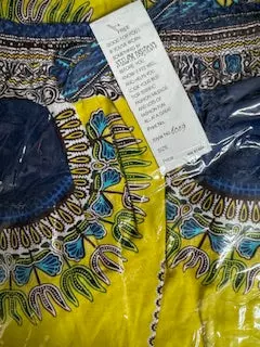6009 - Camo & Dashiki Pants - ON SALE - $10.00 Each- 3 pcs in a pack — YELLOW