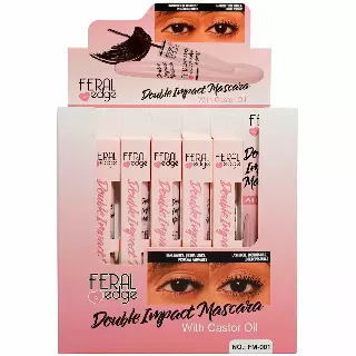 Feral Edge Double Impact Mascara With Castor Oil - Wholesale Display 24 Units (FM-001)