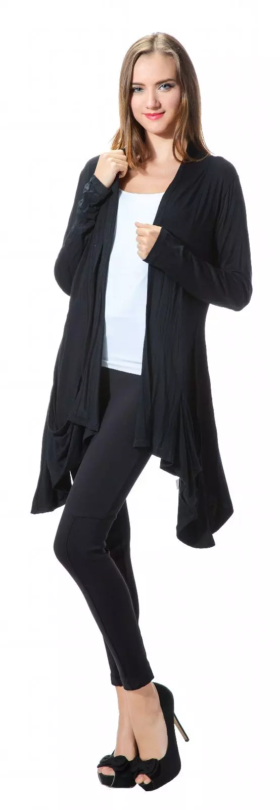 16098- ON SALE - $7.5 EACH - Black - Light Weight Cardigan (3-PCS PRE-PACK) (Copy)