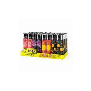 Clipper Printed Hippie Party Lighters, Pack of 48