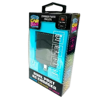 AC Wall Charger Dual USB / USB-C Ports 20 Watts - 3 Pieces Per Pack 24573