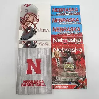 Collectible Sports Memorabilia NE Huskers Game Program & Media Guide Books Lot
