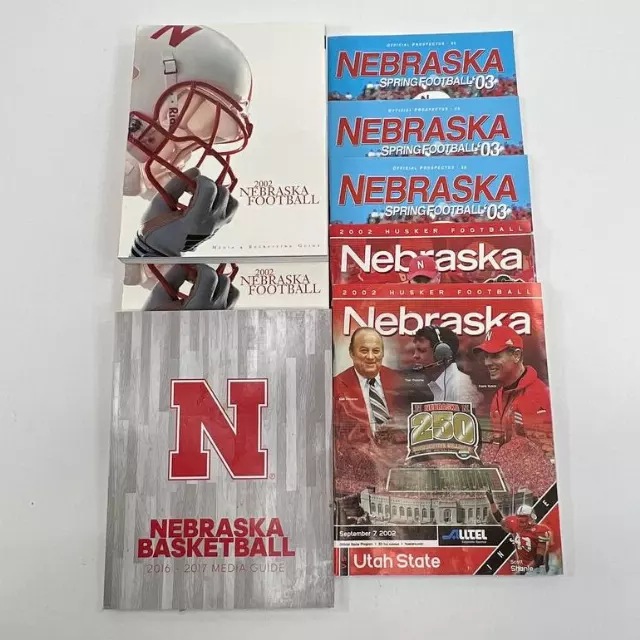Collectible Sports Memorabilia NE Huskers Game Program & Media Guide Books Lot