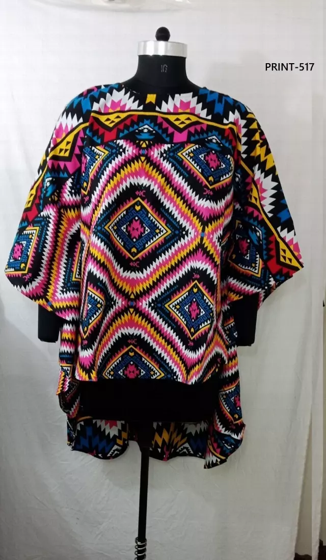 7551- Hi Lo Ankara Print Top (3pcs PRE-PACK) ($18 Each) — One Size / Print-517