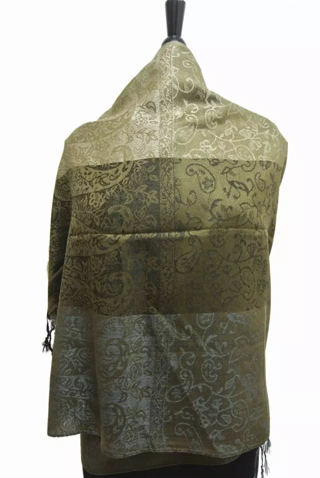 D634 Pattern Pashmina — coffee