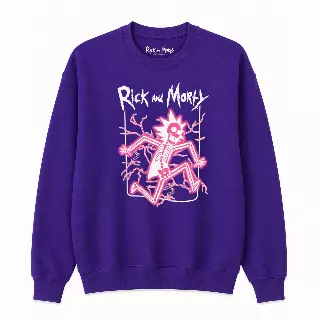RICK AND MORTY ELECTRIFIED CREWNECK PURPLE