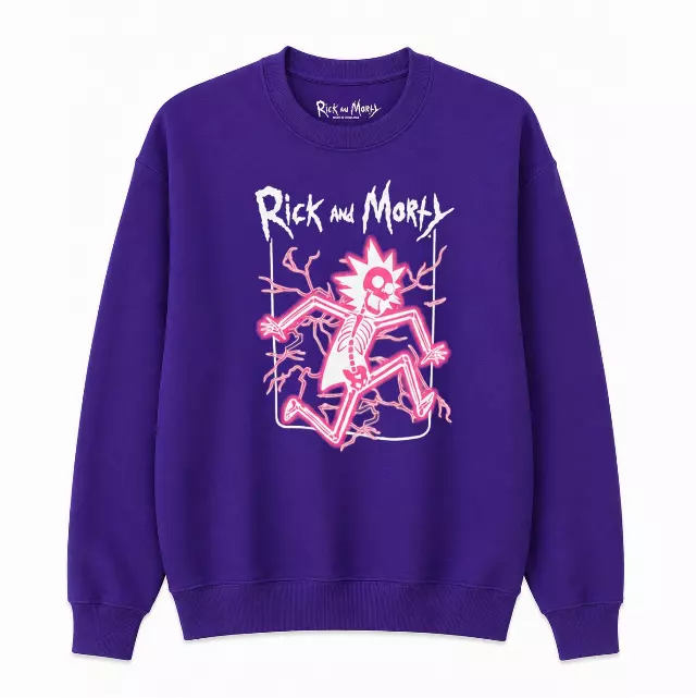 RICK AND MORTY ELECTRIFIED CREWNECK PURPLE