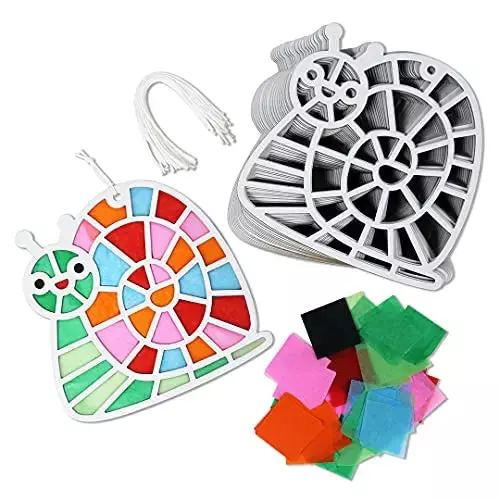 Snail DIY Suncatcher Paper Crafts - 24 Pieces Per Pack KP4269