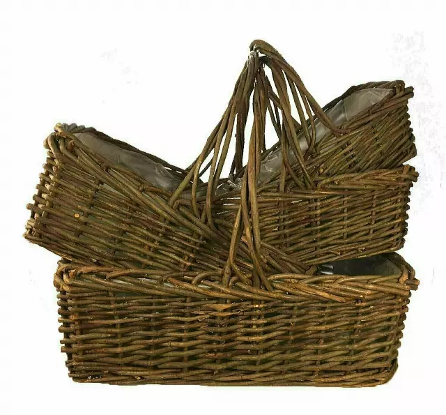MS1601 – S/4 Rectangle jumbo willow set (13”-22”) with sewn-in -liner-“sets” Min 1 set – Case 4 sets