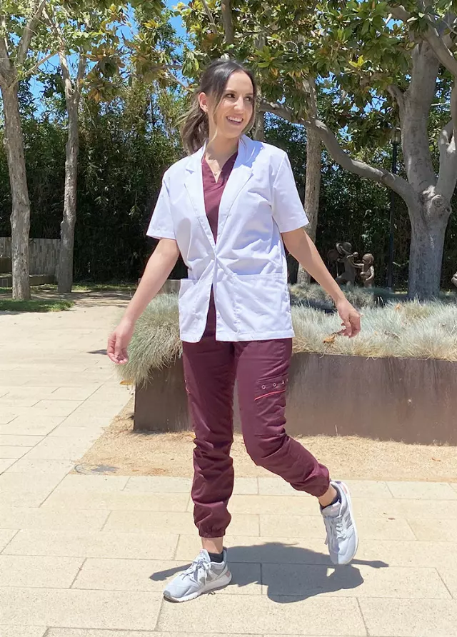 Women's Short Sleeve Lab Coat — XS