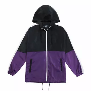 Men's Lightweight Hooded Windbreaker - Black