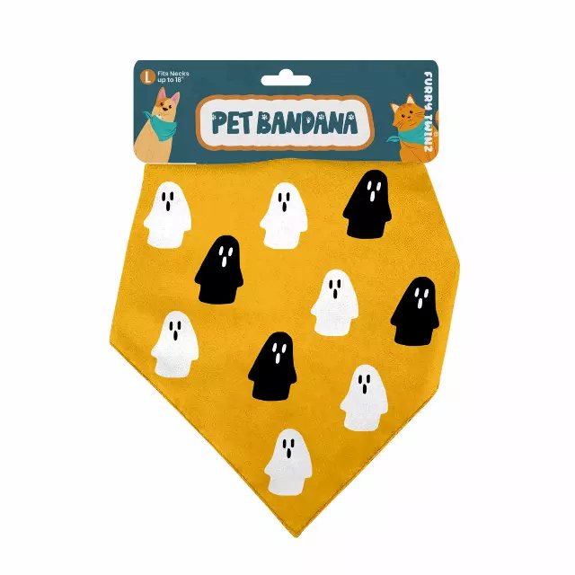 Halloween Pet Bandana – Festive Seasonal Accessory — Ghost