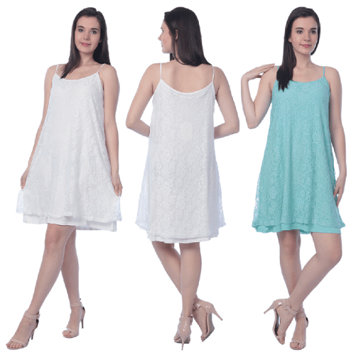 #575-3623 Short Lace Sundress – S-M-L-XL – $7.00 each (12 Pieces)