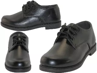 S5005-B - Wholesale Big Boy's "Easy USA" PU Upper Black Shoelace Top Dress Shoe & School Shoes