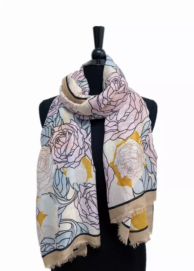A206 Spring Lightweight Fashion Scarf — Mustard