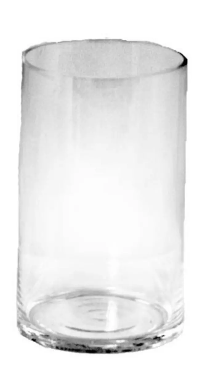 GP3040-6 – 5”x6” Tall blown glass cylinder-“case pk 12”