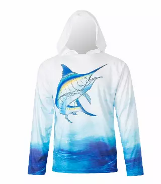 Boys Performance Hoodie Top Marlin Fish Graphic-7660888