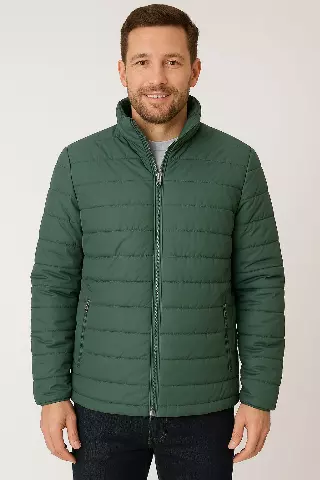 River Trail Men’s Winter Puffer Coat With Zip Close Pockets