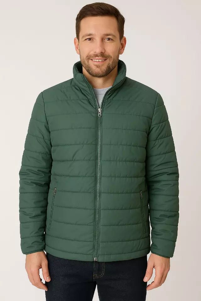 River Trail Men’s Winter Puffer Coat With Zip Close Pockets