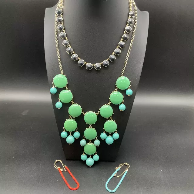 J. Crew Costume Jewelry Lot 4 Pcs Gold Tone Necklaces & Bracelets