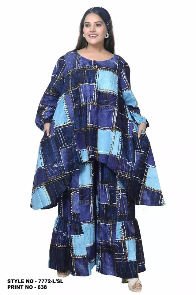 7772LS Authentic African Print 2pc Pant Set (Long Sleeves) - $30.00 Each (3 pcs per pack) — Free Size / Print-638