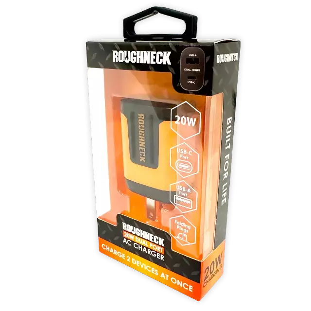 AC Wall Charger Dual USB / USB-C Ports 20 Watts - 3 Pieces Per Pack 24585