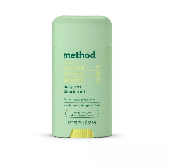 Method Deodorant, Daily Zen, Cucumber, Seaweed + Green Tea notes, 24 Hour Odor Protection, 2.65 oz