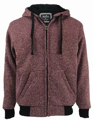 Men's Sherpa Lined Hoodie- Style #MFJ143-$12.50/ Unit - 12 PCS/CS - PLEASE SEE DESCRIPTION — Red