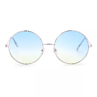 Vintage Round Sunglasses with Ocean Gradient Lenses J10191-Ocean