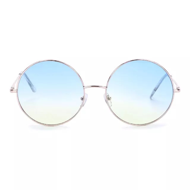 Vintage Round Sunglasses with Ocean Gradient Lenses J10191-Ocean