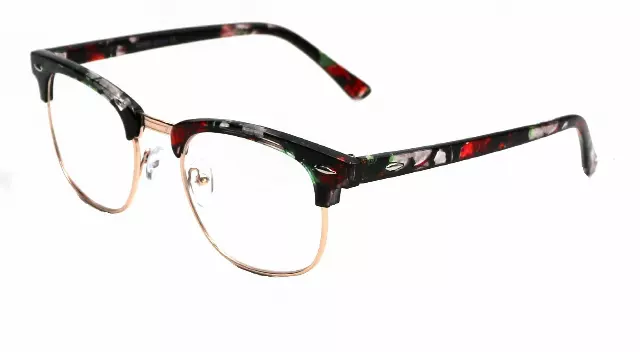 R2962 Floral metal reading glasses — +2.50