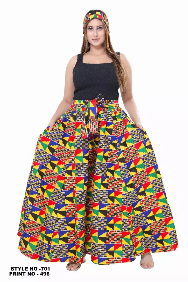 701P - NEW PRINT ALERT!!!! Ankara Palazzo Pants With Pockets (3 PCS PRE-PACK) - $25.00 Each — One Size (4 - 24) / Print-496