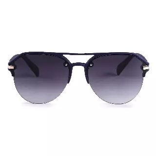 Stylish Semi-Rimless Aviator Sunglasses with Gradient Lenses P10380