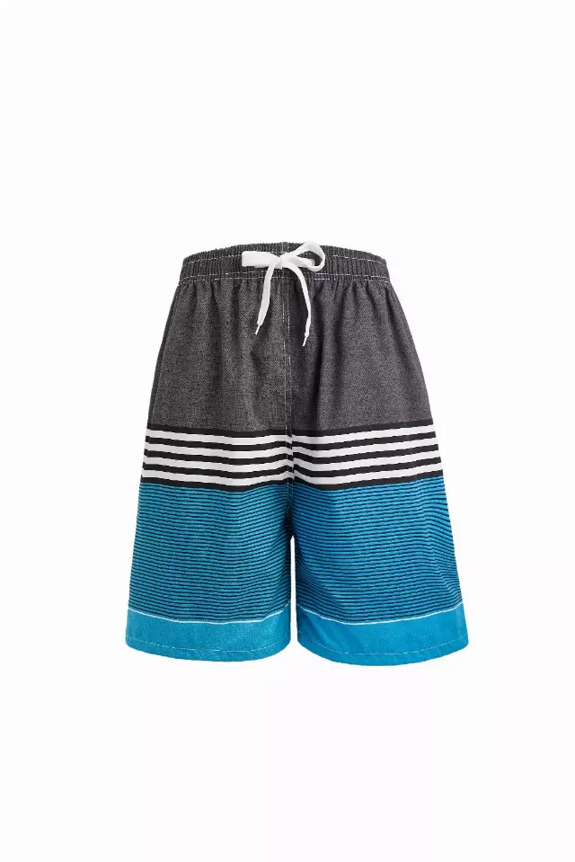 Men's Grey-Blue Stripe Drawstring Swim Trunks- Style #MP612-$5.90/Unit - 24PCS/CS - PLEASE SEE DESCRIPTION