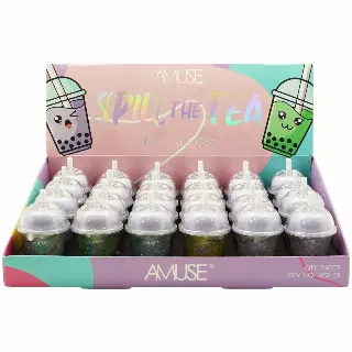Amuse Spill The Tea Lip Gloss - Wholesale Display 24 Units (LIP2173)