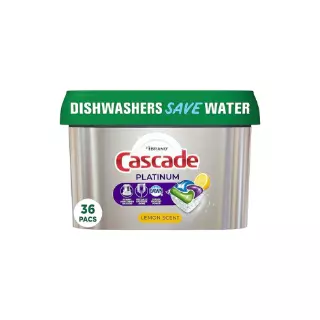 CASCADE DISHWASHER FREE & CLEAR LEMON 36CT CASE PK 3