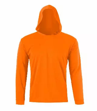 Performance Long Sleeve with Hoodie Neon Orange - 7699009