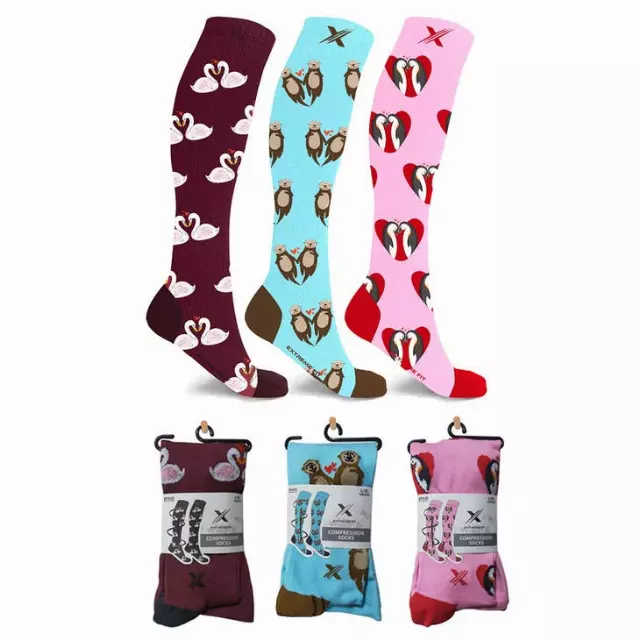 Love Birds Compression Socks - 3 ASST STYLES — Large/XL