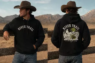 "Wild Places" Western Pull Over Hoodie