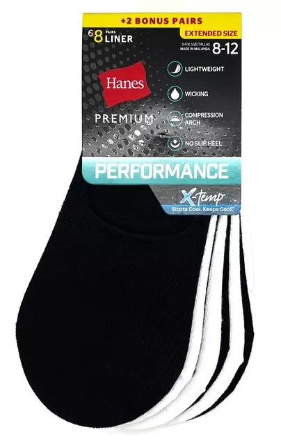 #6-H-3419-X Women’s Liner Socks – $2.25 Per 8 Pair Pack (18 Packs)