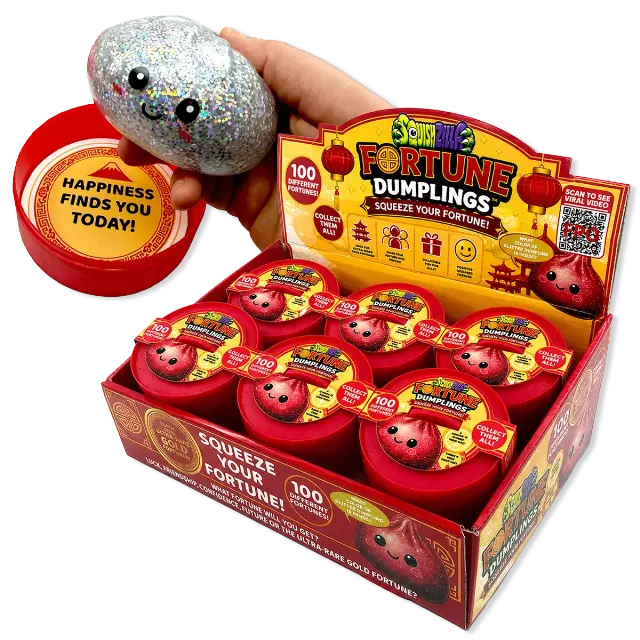 Fun Doh™ SquishZilla™ Fortune Cookie Dumpling Toy - 12 Pieces Per Retail Ready Display 26857